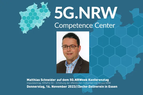 Matthias Schneider on 16 Nov. at the 5G.NRWeek conference day